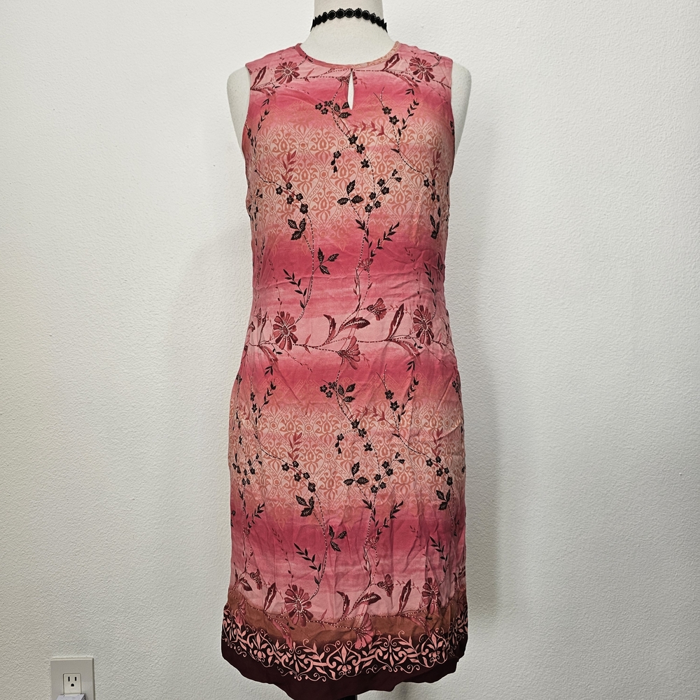 Y2K Peachy Pink Silk Dress